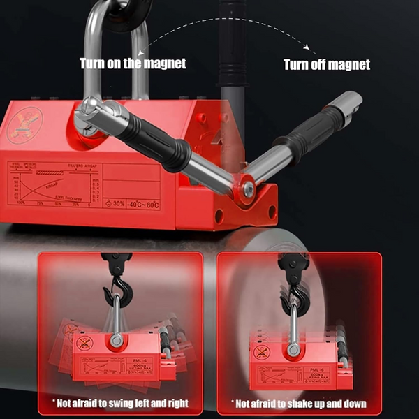 Permanent Magnetic Lifter Lifting Magnet 200 Kg/440 Lbs Neodymium Hoist Crane AU