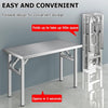 120CM Stainless Steel Folding Table Portable Camp Picnic Party Dining Table AU