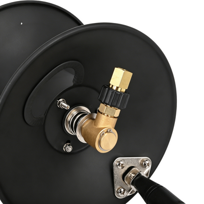 15m High Pressure Hose Reel Manual Crank Steel Reel with M22 3/8'' Fitting AU