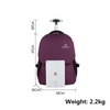 19'' Wheeled Rolling Backpack for Men Women Business Laptop Travel Bag AU
