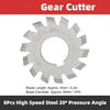 8Pcs Gear Milling Cutters with 20° Pressure Angle for Metric Module M1-M8 Gears