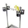 Adjustable Height Bird Perch Play Stand Parrot Playstand With Feeding Bowls