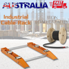 Industrial Cable Rack Cable Roller Stand w/Foldable Steel Base TangleFree System