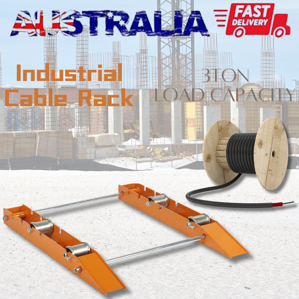 Industrial Cable Rack Cable Roller Stand w/Foldable Steel Base TangleFree System
