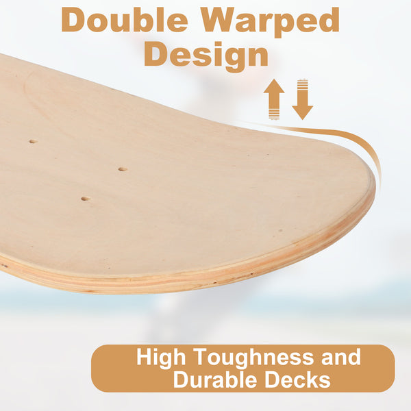 5pcs 8" Blank Skateboard Decks Natural Maple Skate Board Deck Double Concave AU