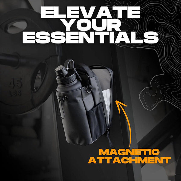 15*11*25CM Gym Magnetic Bag  w/Phone Pocket Portable Water Bottle Bag Holder