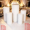 3/5x Round Wedding Plinth Cylinder Pedestal Display Stand White Ripple Stand AU