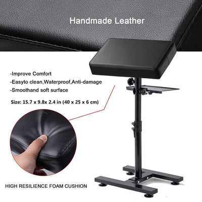 6 Styles Adjustable Height Tattoo Armrest Stand W/ Thicken Soft Sponge Pad