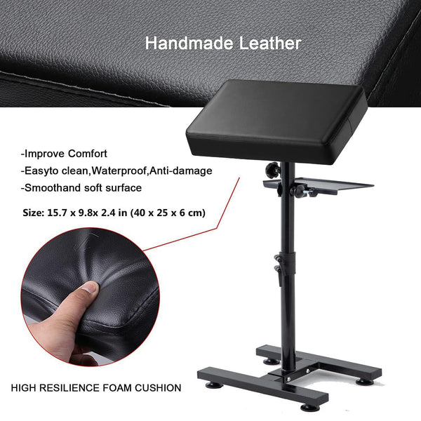 6 Styles Adjustable Height Tattoo Armrest Stand W/ Thicken Soft Sponge Pad
