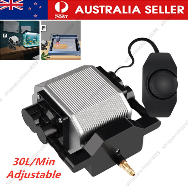 30L/Min Laser Air Assist Pump Engraving Machine Air Compressor Knob Control AU