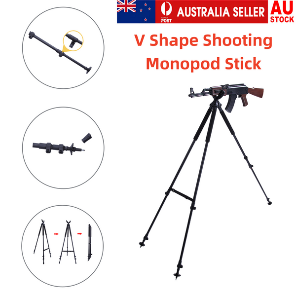 90-180cm Gun Shooting Tripod Stick Telescopic Aluminum Hunting Accessory