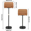 2-in-1 Floor Book&Laptop Lectern Stand Adjustable Angle Wooden Reading Holder