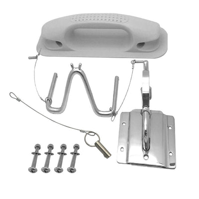 Quick Release Snap Inflatable Boat Insta-Lock Snap Davits Set w/Handle Pad AU