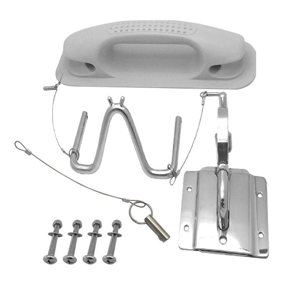 Quick Release Snap Inflatable Boat Insta-Lock Snap Davits Set w/Handle Pad AU