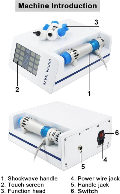 7 Bar ED Shockwave Therapy Machine Effective Electromagnetic Shock Therapy