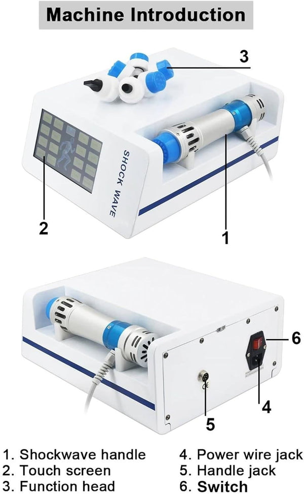 7 Bar ED Shockwave Therapy Machine Effective Electromagnetic Shock Therapy