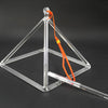 Quartz Crystal Pyramid Sound Healing Singing Clear Pyramid Triangle Crystal 8in