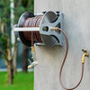 45M Water Hose Reel Cart Stainless Steel Garden Hose Reel 1/2" Pipe Holder AU