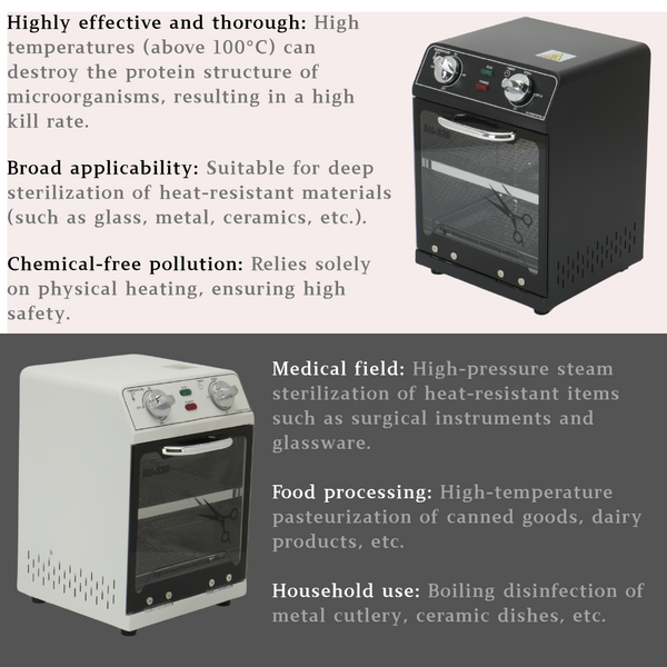 8L Sterilizer Cabinet 220℃ Dry Heat Disinfection Large Capacity for Beauty Salon