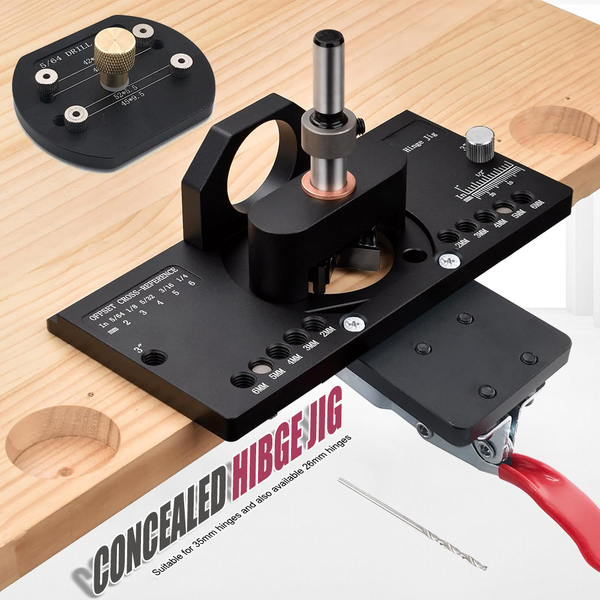 35mm Concealed Door Hinge Jig Cabinet Hinge Hole Drilling Jig & Quick Clamp