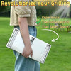Foldable Small Charcoal Grill Stainless Steel BBQ Grill for Camping Picnic Beach
