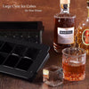 Clear Ice Cube Tray for Whiskey 2 Inch Clear Ice Cube Maker - Silicone Lar