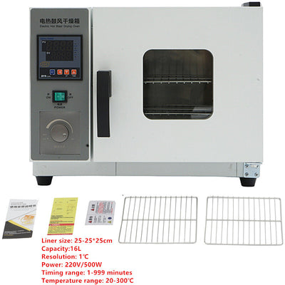16L 500W Digital Blast Drying Oven Temperature Control 20-300℃ Medical Incubator