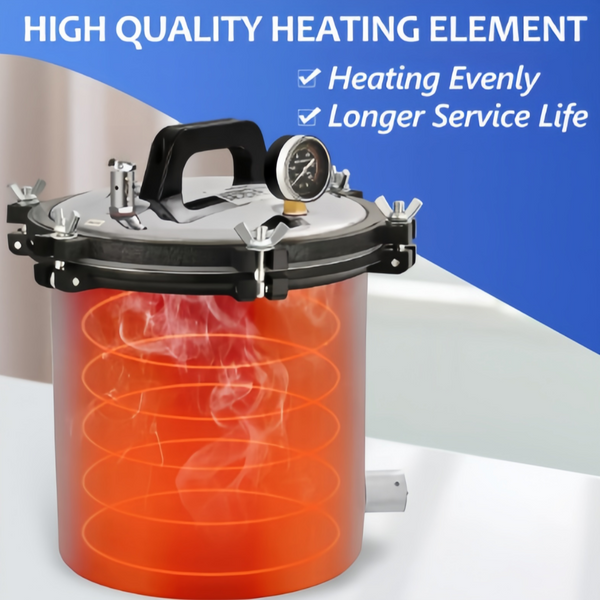 18L Steam Autoclave Sterilizer Sterilization Tattoo Dental Lab Medical Eqpt Tool