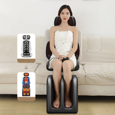 3D Massager Cushion Full Body Massage Mat Heating Vibration Kneading Shiatsu