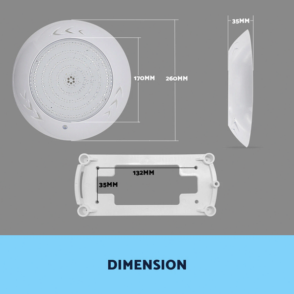 55W LED Swimming Pool Light Resin Filled Underwater RGB with 60W Transformer