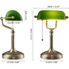 Classical Banker Desk Lamp Pull Chain Switch Green Glass Light Home Deco AU Plug