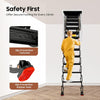 Electirc Attic Ladder Aluminum Folding 80*110 cm 9.4Ft With Remote Loft Stairs