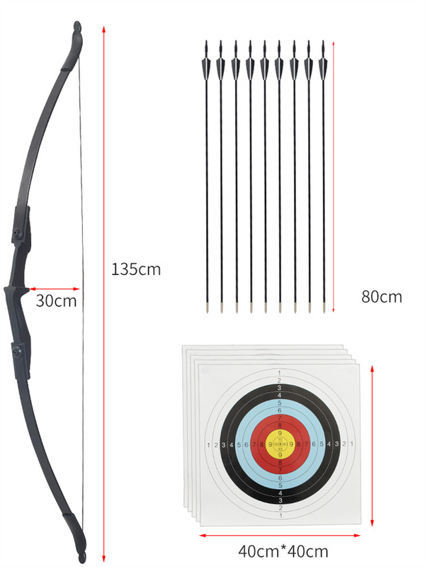 53" Archery Takedown Recurve Bow Set 40lbs Hunting Bow Arrows Target Shooting AU