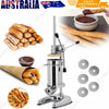 2L  5 Molds Commercial Manual Churro Maker Stainless Steel Churrera Machine AU
