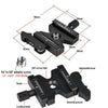 CL-50LS Quick Release Plate Clamp 3/8"&1/4" Screw Hole Camera Tripod Adapter AU