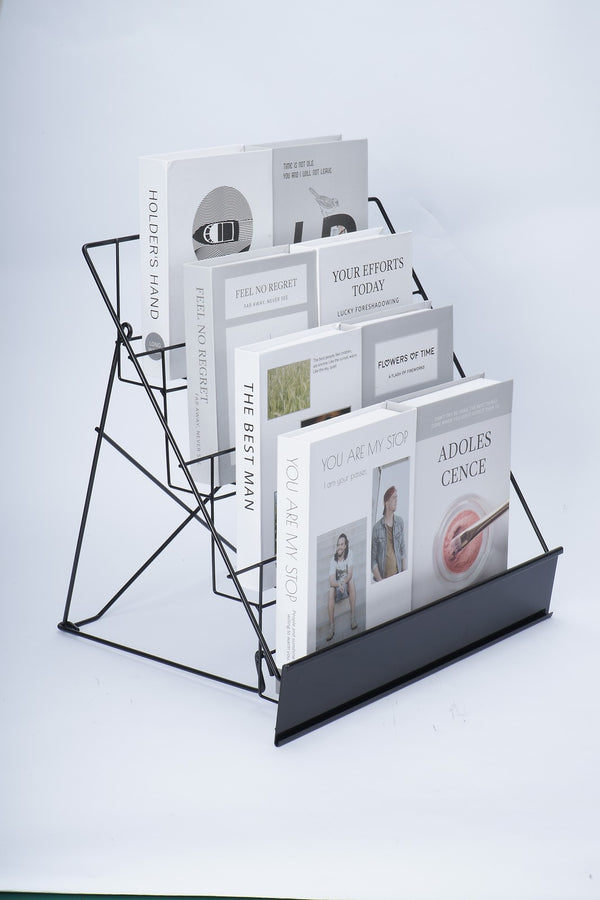 Book Display Rack Comic Book Greeting Card Stand Tabletop Magazine CD Holder