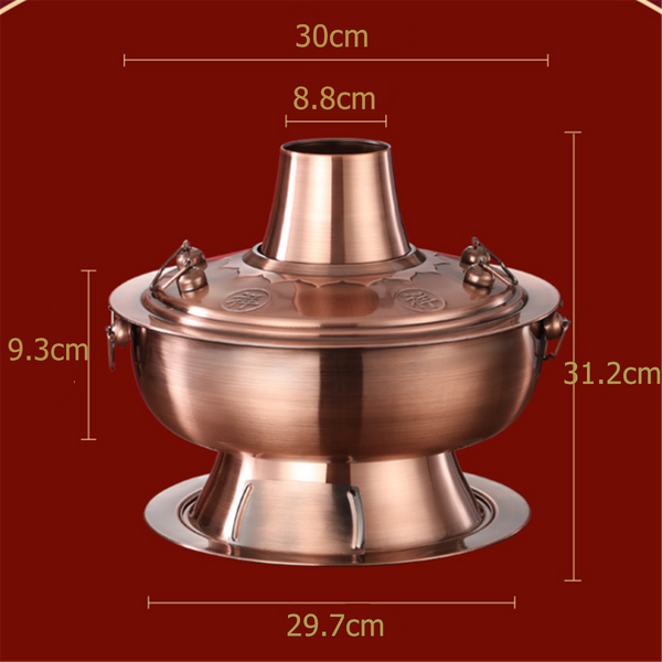 Chinese Charcoal Hotpot Cookware Hot Pot Copper Old Beijing Charcoal Pot