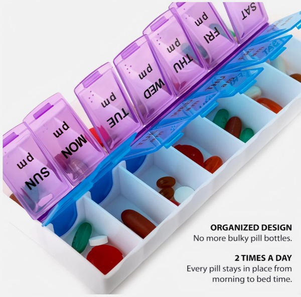 7 Day Weekly Pill Box Medicine Tablet Dispenser Organiser Storage Case Container