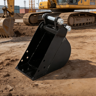 200mm Narrow Digging Bucket Mini Excavator Bucket Metal Trenching Digger w/ Pins
