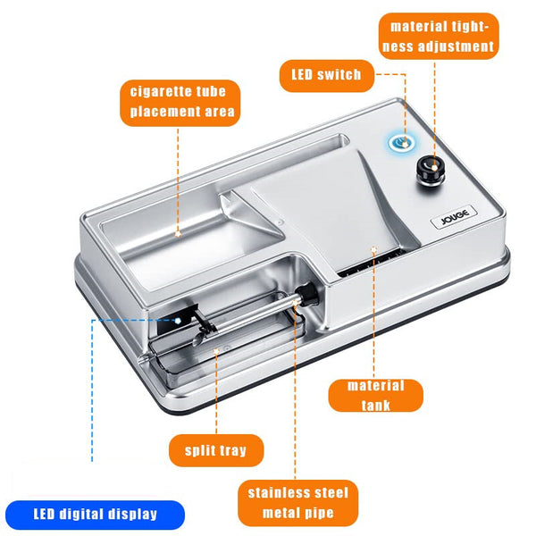 Cigarette Rolling Machine Automatic Electric Tobacco Maker Injector Tube 6.5/8mm