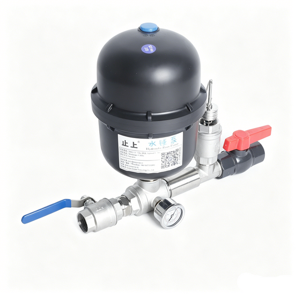 1-inch Single Valve Hydraulic Ram Pump Stainless Steel Water Hammer Pump