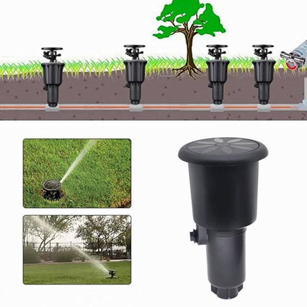 Rotary Sprinkler Popup Rocker Impact Nozzle Garden Yard Irrigation Watering Tool