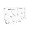2/3 Tier Acrylic Display Case for Collectibles Figures Cupcake Dustproof Cabinet