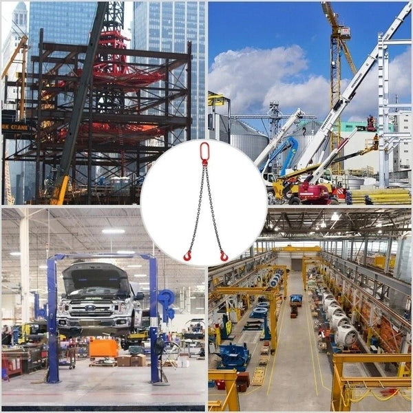 2/4 Leg Chain Sling for Lifting with Hooks Heavy Duty 3 Ton  Lift Chains Rigging