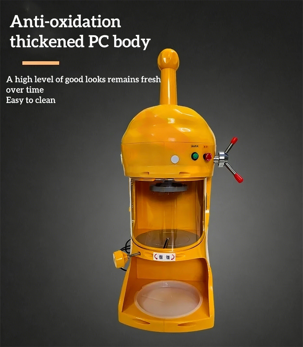 350W Ice Shaver Machine 90kgs/h Snow Cone Machine Commercial Shaved Ice Machine
