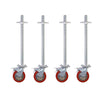 4 Pack Heavy Duty 6" Scaffolding Caster Wheels with Double Brakes 360° rotation