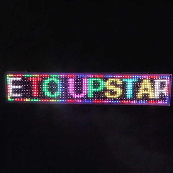 100x35cm WIFI Smart Programmable LED Sign Scrolling Display Board P10 Full Color