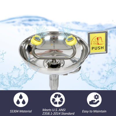 2 In 1 Emergency Eye Wash Shower Station Combination Washer Station First Aid