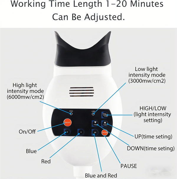 Mobile Dental Teeth Whitening Machine Bleaching Accelerator Light 3 Color Modes