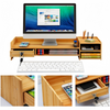 Monitor Stand Riser with Drawers Desktop Organizer 2-Tier for Laptop Computer